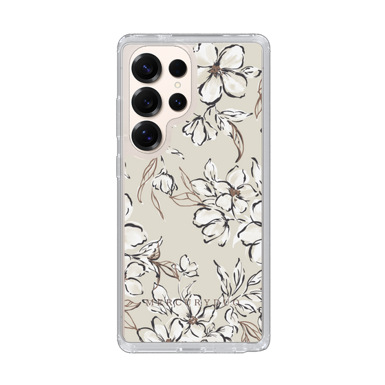 Slim Protection Case［ MERCURYDUO - BotanicalFlower - Beige ］