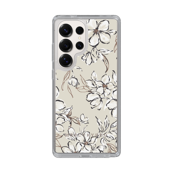 Slim Protection Case［ MERCURYDUO - BotanicalFlower - Beige ］
