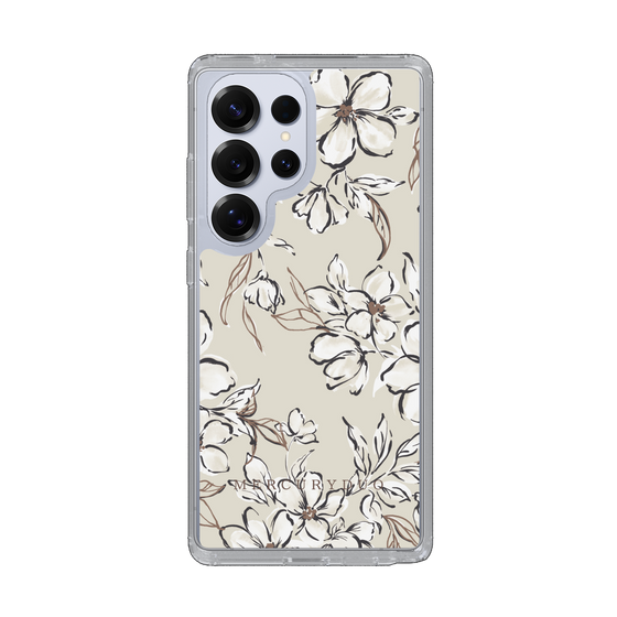 Slim Protection Case［ MERCURYDUO - BotanicalFlower - Beige ］