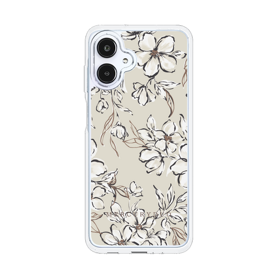 Slim Protection Case［ MERCURYDUO - BotanicalFlower - Beige ］