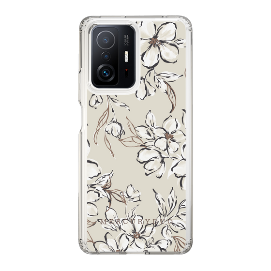 Slim Protection Case［ MERCURYDUO - BotanicalFlower - Beige ］