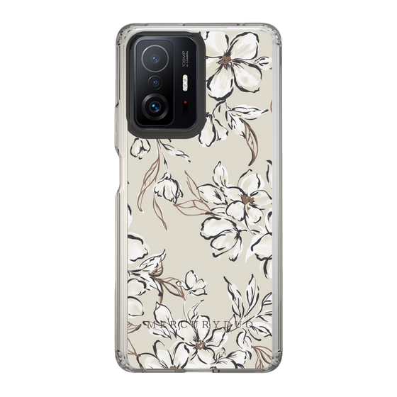 Slim Protection Case［ MERCURYDUO - BotanicalFlower - Beige ］