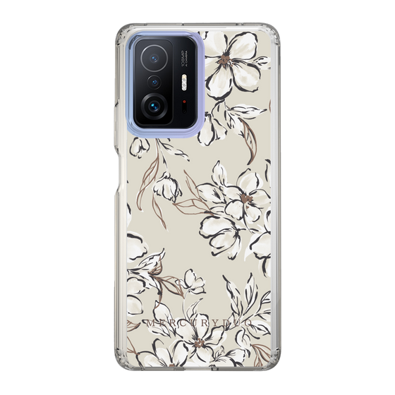 Slim Protection Case［ MERCURYDUO - BotanicalFlower - Beige ］