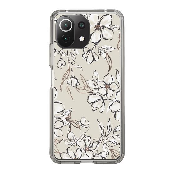 Slim Protection Case［ MERCURYDUO - BotanicalFlower - Beige ］