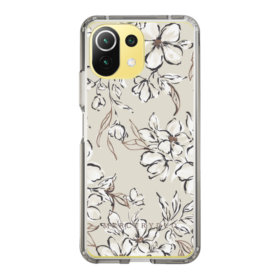 Slim Protection Case［ MERCURYDUO - BotanicalFlower - Beige ］