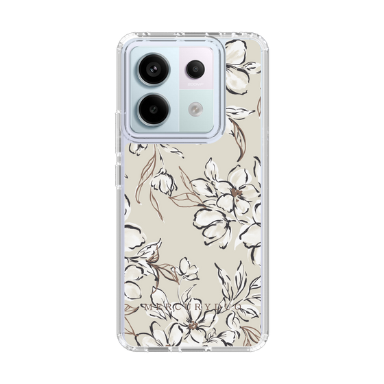 Slim Protection Case［ MERCURYDUO - BotanicalFlower - Beige ］