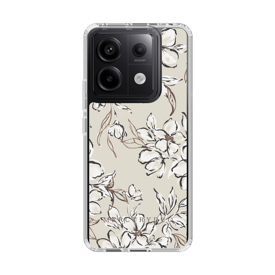 Slim Protection Case［ MERCURYDUO - BotanicalFlower - Beige ］