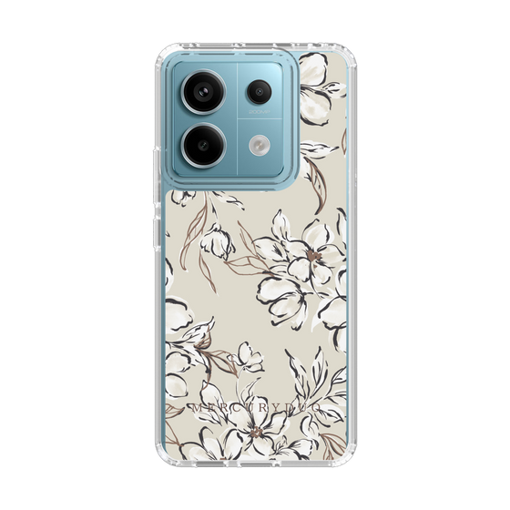 Slim Protection Case［ MERCURYDUO - BotanicalFlower - Beige ］