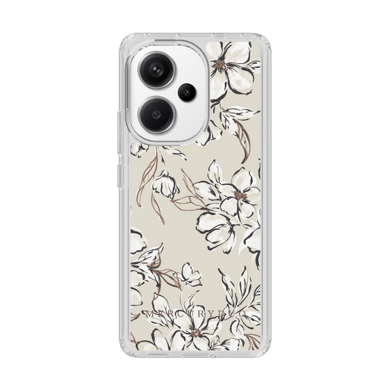 Slim Protection Case［ MERCURYDUO - BotanicalFlower - Beige ］