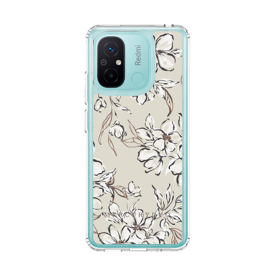 Slim Protection Case［ MERCURYDUO - BotanicalFlower - Beige ］