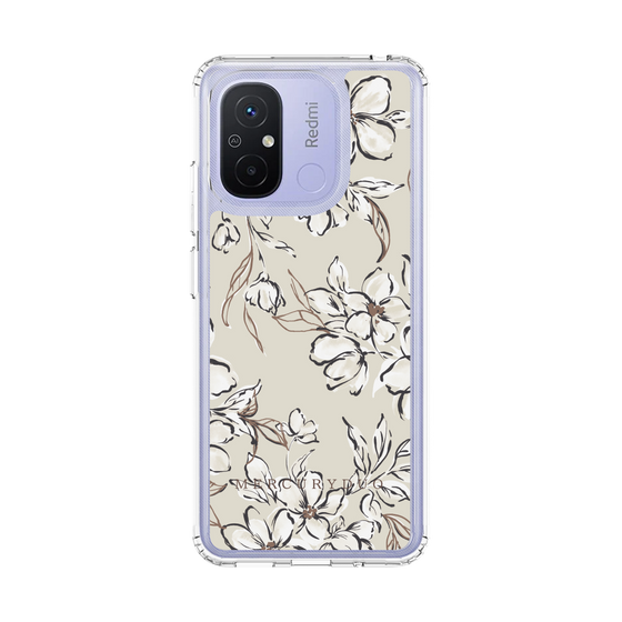 Slim Protection Case［ MERCURYDUO - BotanicalFlower - Beige ］
