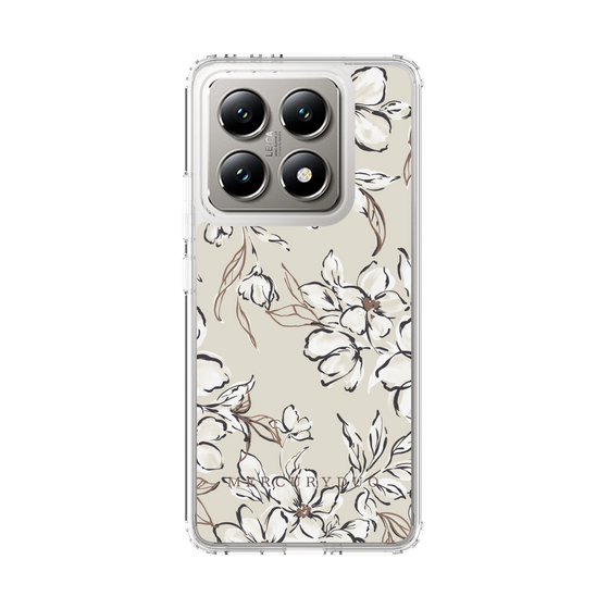 Slim Protection Case［ MERCURYDUO - BotanicalFlower - Beige ］