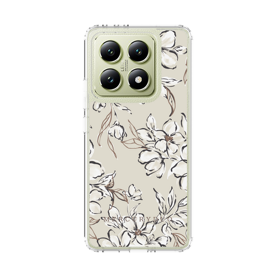 Slim Protection Case［ MERCURYDUO - BotanicalFlower - Beige ］