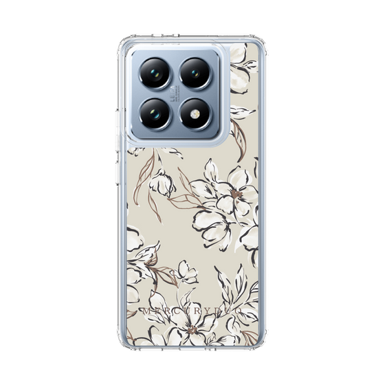 Slim Protection Case［ MERCURYDUO - BotanicalFlower - Beige ］