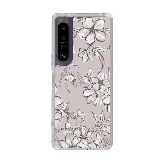 Slim Protection Case［ MERCURYDUO - BotanicalFlower - lilac ］