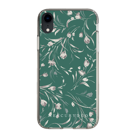Slim Protection Case［ MERCURYDUO - BotanicalFlower - Green ］