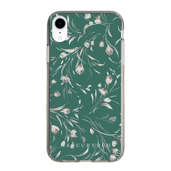 Slim Protection Case［ MERCURYDUO - BotanicalFlower - Green ］