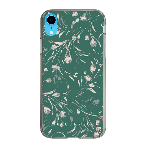 Slim Protection Case［ MERCURYDUO - BotanicalFlower - Green ］