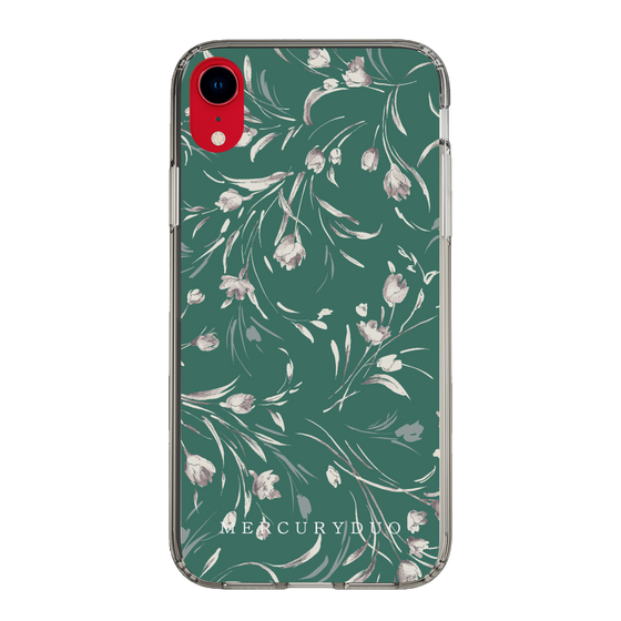 Slim Protection Case［ MERCURYDUO - BotanicalFlower - Green ］