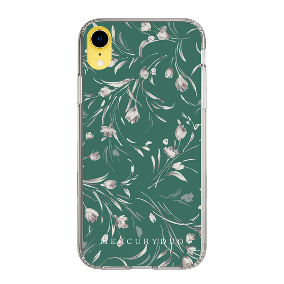 Slim Protection Case［ MERCURYDUO - BotanicalFlower - Green ］