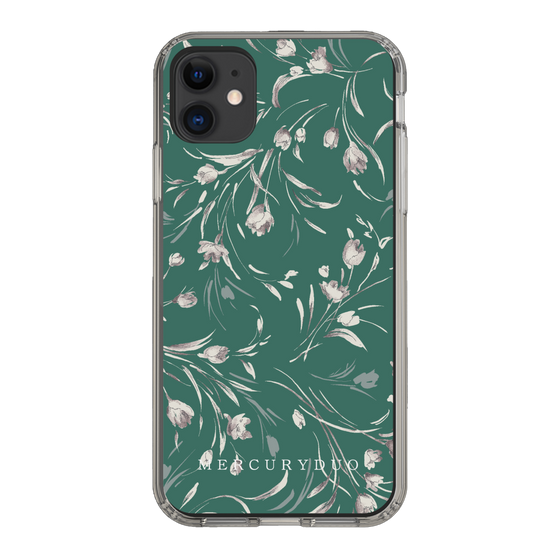 Slim Protection Case［ MERCURYDUO - BotanicalFlower - Green ］