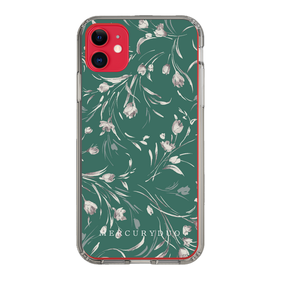 Slim Protection Case［ MERCURYDUO - BotanicalFlower - Green ］