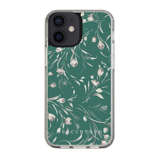 Slim Protection Case［ MERCURYDUO - BotanicalFlower - Green ］