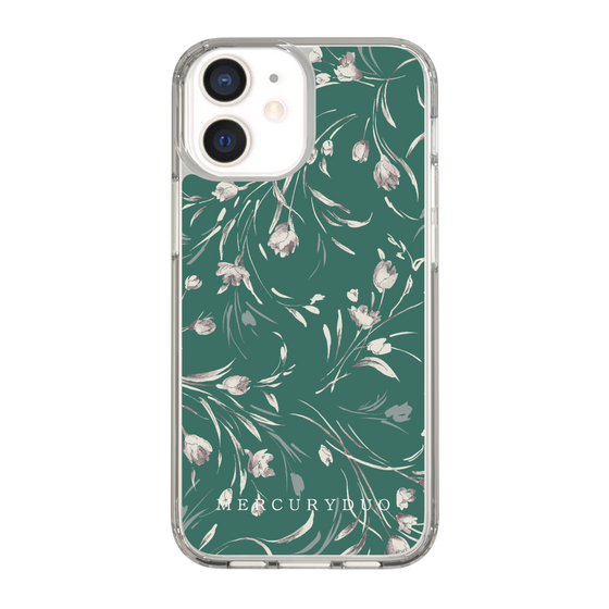 Slim Protection Case［ MERCURYDUO - BotanicalFlower - Green ］