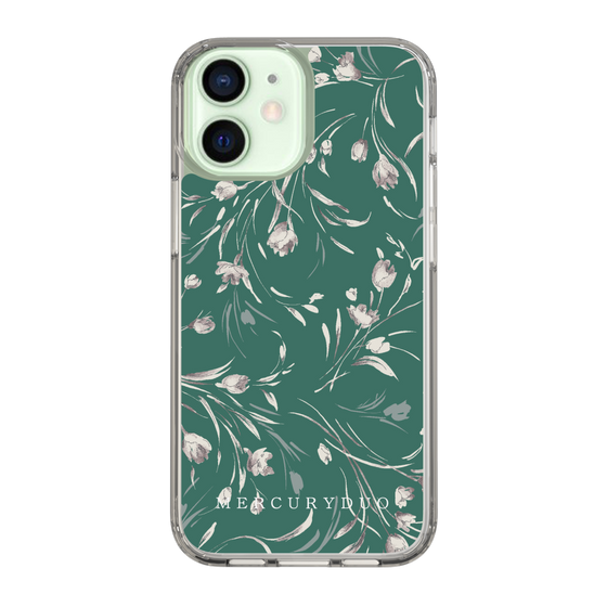 Slim Protection Case［ MERCURYDUO - BotanicalFlower - Green ］