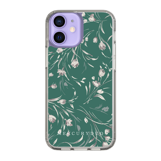 Slim Protection Case［ MERCURYDUO - BotanicalFlower - Green ］