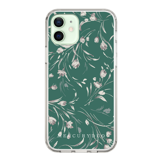 Slim Protection Case［ MERCURYDUO - BotanicalFlower - Green ］