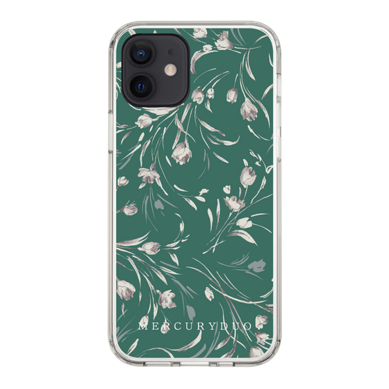Slim Protection Case［ MERCURYDUO - BotanicalFlower - Green ］