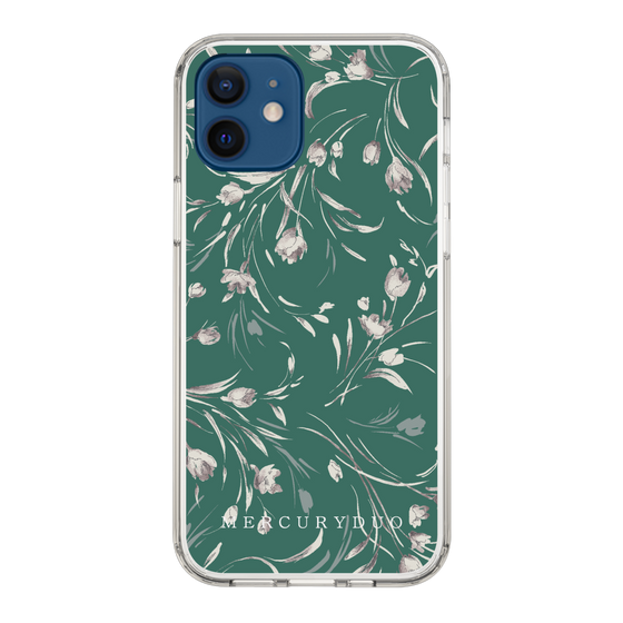 Slim Protection Case［ MERCURYDUO - BotanicalFlower - Green ］