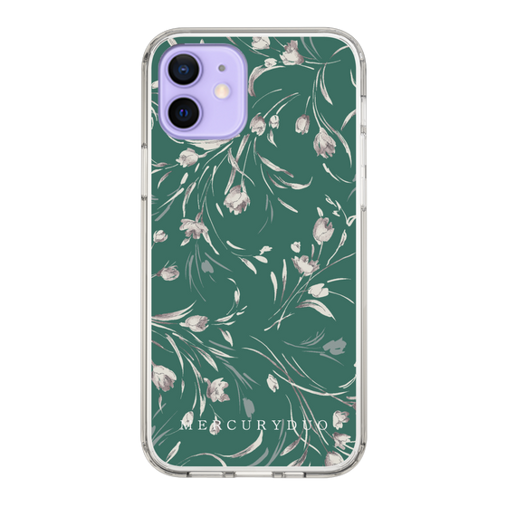 Slim Protection Case［ MERCURYDUO - BotanicalFlower - Green ］