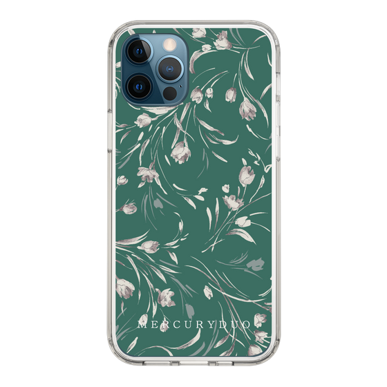 Slim Protection Case［ MERCURYDUO - BotanicalFlower - Green ］