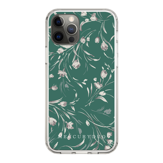 Slim Protection Case［ MERCURYDUO - BotanicalFlower - Green ］