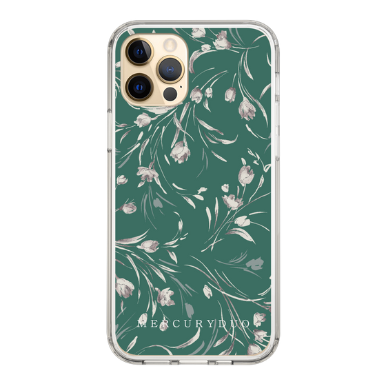 Slim Protection Case［ MERCURYDUO - BotanicalFlower - Green ］
