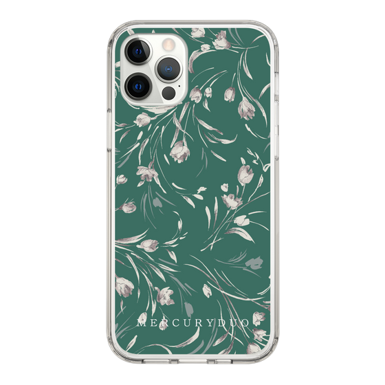 Slim Protection Case［ MERCURYDUO - BotanicalFlower - Green ］