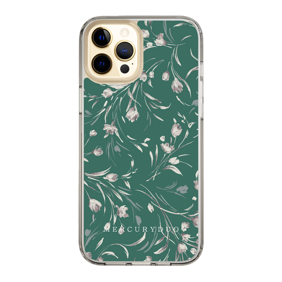 Slim Protection Case［ MERCURYDUO - BotanicalFlower - Green ］