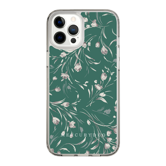 Slim Protection Case［ MERCURYDUO - BotanicalFlower - Green ］