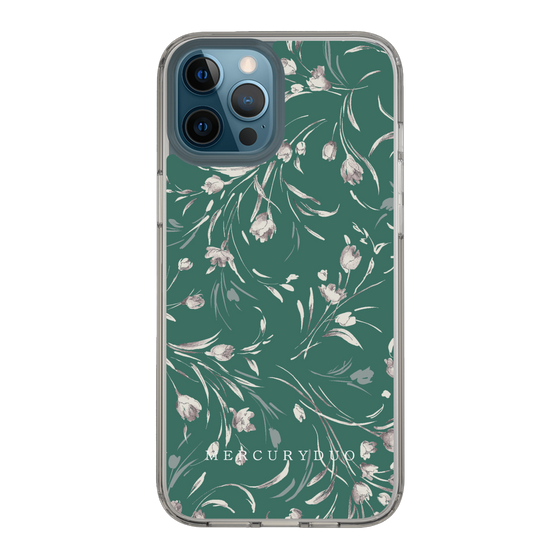 Slim Protection Case［ MERCURYDUO - BotanicalFlower - Green ］