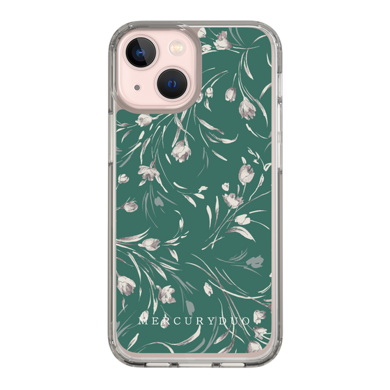 Slim Protection Case［ MERCURYDUO - BotanicalFlower - Green ］