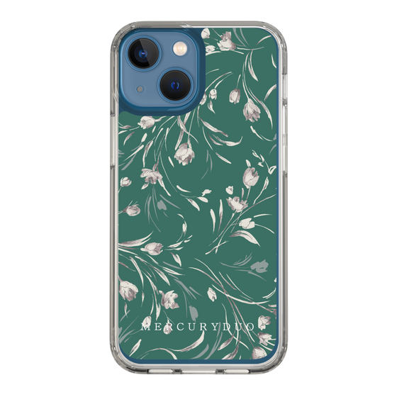 Slim Protection Case［ MERCURYDUO - BotanicalFlower - Green ］