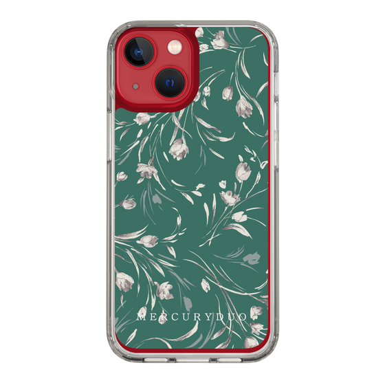 Slim Protection Case［ MERCURYDUO - BotanicalFlower - Green ］