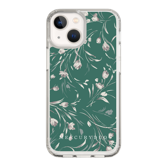 Slim Protection Case［ MERCURYDUO - BotanicalFlower - Green ］