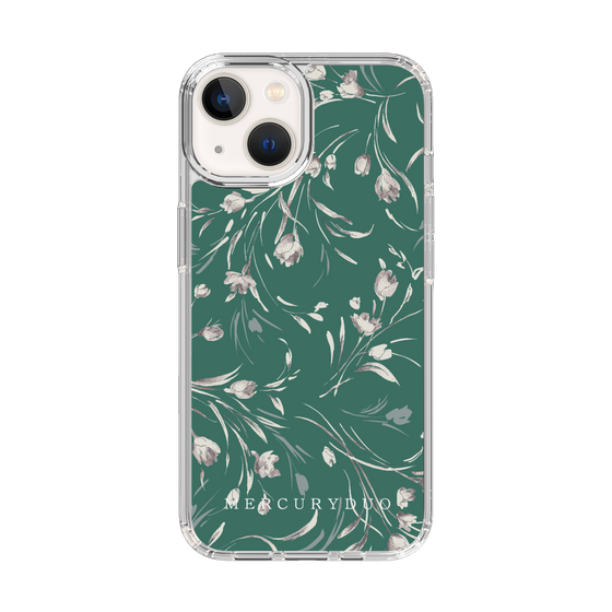 Slim Protection Case［ MERCURYDUO - BotanicalFlower - Green ］