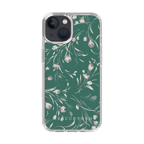 Slim Protection Case［ MERCURYDUO - BotanicalFlower - Green ］