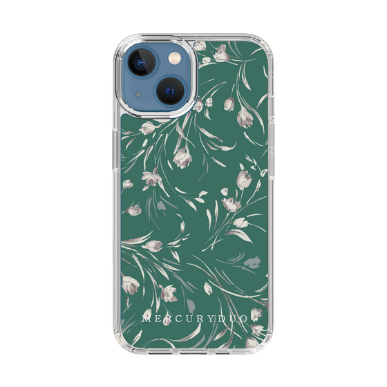 Slim Protection Case［ MERCURYDUO - BotanicalFlower - Green ］