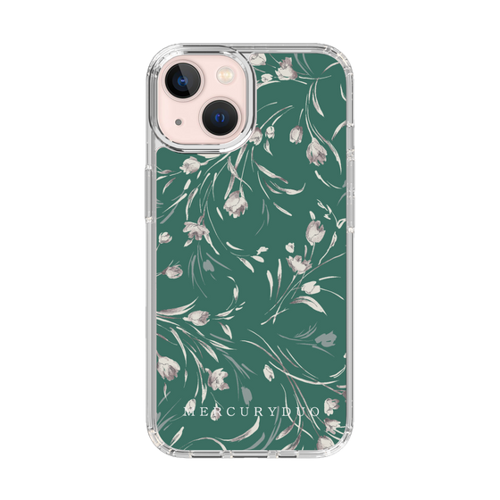Slim Protection Case［ MERCURYDUO - BotanicalFlower - Green ］