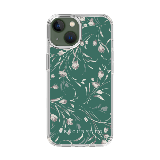 Slim Protection Case［ MERCURYDUO - BotanicalFlower - Green ］